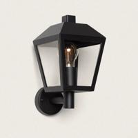 Buitenlamp zwart glas e27 fitting &apos;Selene&apos; 15 cm