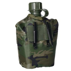 Veldfles PVC met camouflage hoes - 1 liter - leger - veld flacon