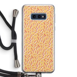 Camouflage: Samsung Galaxy S10e Transparant Hoesje met koord