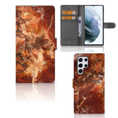 Samsung Galaxy S22 Ultra | Bookcase | Marmer Bruin
