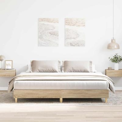 Bedframe zonder matras hout sonoma eikenkleurig 160x200 cm