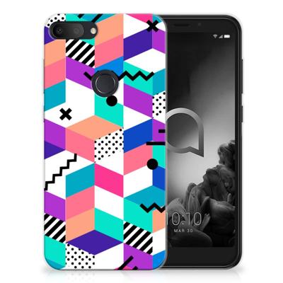 Alcatel 1S (2019) | TPU Hoesje | Blokken Kleurrijk