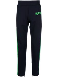 Moschino pantalon de jogging à bandes contrastantes - Bleu