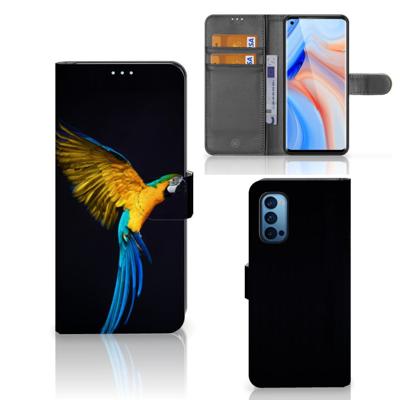 OPPO Reno 4 Pro 5G | Telefoonhoesje | Met pasjeshouder | Papegaai