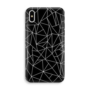 Geometrische lijnen wit: iPhone XS Tough Case