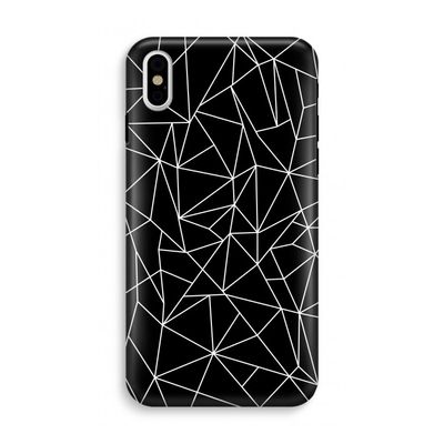 Geometrische lijnen wit: iPhone XS Tough Case