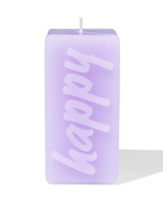 HEMA Kaars 12.5cm &apos;happy&apos; lila