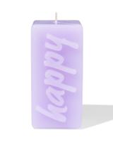 HEMA Kaars 12.5cm &apos;happy&apos; lila