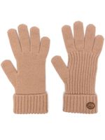 Gucci gants Double G en maille - Marron - thumbnail