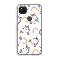 Rainbow Unicorn: Google Pixel 4a Transparant Hoesje