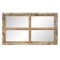 HAES DECO - Rechthoekige Spiegel - Bruin - 62x3x36 cm - Hout / Glas - Wandspiegel, Spiegel Rechthoek - thumbnail