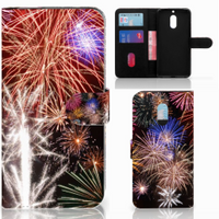 Nokia 6 Wallet Case met Pasjes Vuurwerk - thumbnail