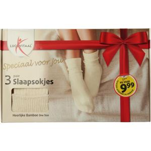 Lucovitaal Bamboe slaapsokjes 3 paar giftbox