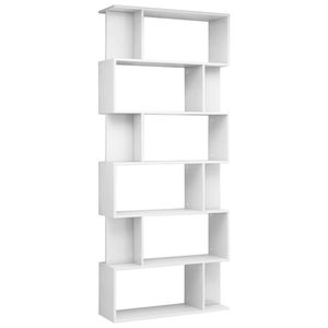 vidaXL Boekenkast/kamerscherm 80x24x192 cm hoogglans wit