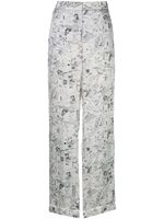 Off-White pantalon droit imprimé - Blanc - thumbnail