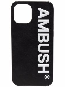 AMBUSH coque d'iPhone 12 Pro Max à logo imprimé - Noir