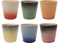 Studio Tavola Koffiekopjes- Fire - 200 ml - Set van 6 - Aardewerk
