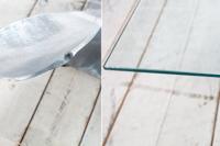 Glasplaat 85x85cm vierkant voor salontafels 8mm gehard glas