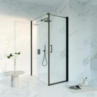 Fortifura Galeria Douchecabine - 70x120x200 - Profiel veiligheidsglas - anti kalk - mat zwart SW1122474/SW797917/SW797905