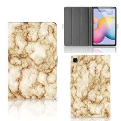 Samsung Galaxy Tab S6 Lite | S6 Lite (2022) Leuk Tablet hoesje Marmer Goud Samsung Galaxy Tab S6 Lite | S6 Lite (2022) Leuk Tablet hoesje Marmer Goud