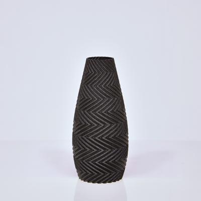 Felicia 3D vaas 18x8cm Zwart Metallic