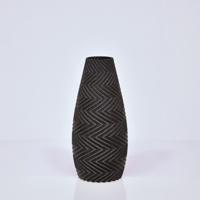 Felicia 3D vaas 18x8cm Zwart Metallic