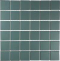 The Mosaic Factory Amsterdam Mozaiek Tegel Vierkant - Camo Green Matt