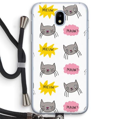 Meow: Samsung Galaxy J5 (2017) Transparant Hoesje met koord