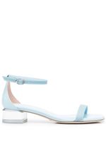 Stuart Weitzman sandales à talon transparent 40 mm - Bleu