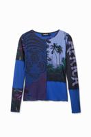 Slim fit T-shirt Afrika - BLUE - XL