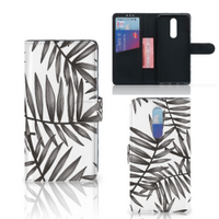 OnePlus 7 Pro Hoesje Leaves Grey - thumbnail