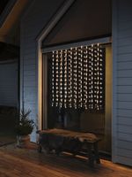 Konstsmide Lichtgordijn Buiten Energielabel: G (A - G) 140 LED Barnsteen (b x h) 1200 mm x 1400 mm - thumbnail