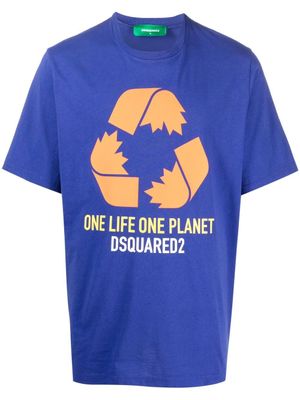 DSQUARED2 t-shirt à imprimé graphique - Bleu