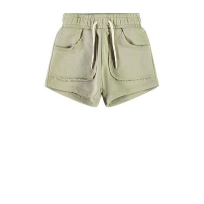 LIL' ATELIER MINI sweatshort Silondon groen