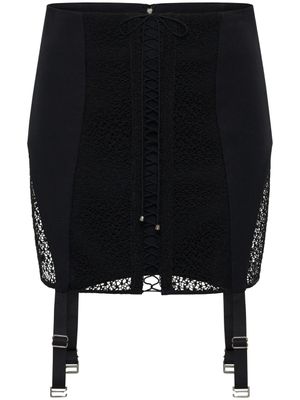 Dion Lee minijupe à détail de laçage - Noir