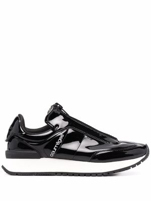 Courrèges baskets à effet de brillance - Noir