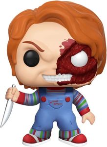 Child´s Play POP! Movies Vinyl (Exc) Figure Chucky Half (BD) 9cm