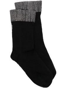 Wolford x Sergio Rossi chaussettes à ornements en cristal - Noir
