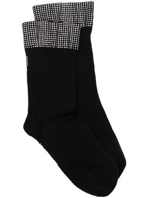Wolford x Sergio Rossi chaussettes à ornements en cristal - Noir