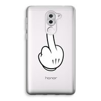 Middle finger white: Honor 6X Transparant Hoesje