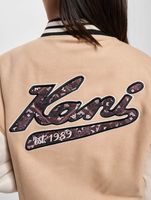 Karl Kani / Baseball jack Retro Patch Block College in beige - thumbnail