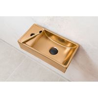 Saniclear Ruby fontein mat rose goud 40x22cm links