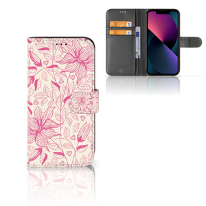 Apple iPhone 13 Hoesje Pink Flowers