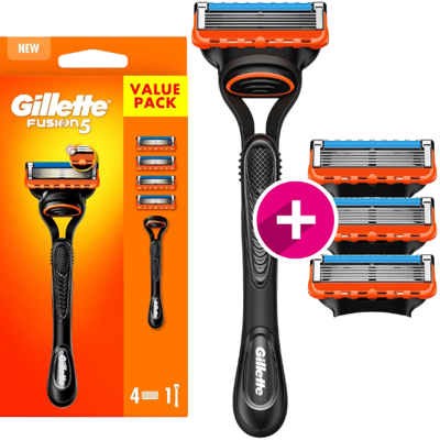 Gillette Fusion5 Scheersysteem + 4 Scheermesjes