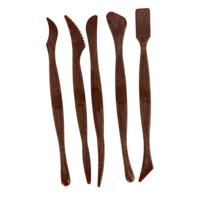 Gerimport Boetseergereedschap spatelset voor klei - 5-delig - kunststof Gerimport Boetseergereedschap spatelset voor klei - 5-delig - kunststof
