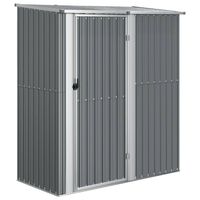 vidaXL Tuinschuur 180,5x97x209,5 cm gegalvaniseerd staal grijs