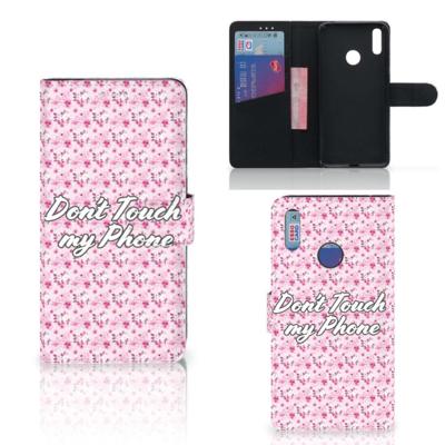 Huawei Y7 (2019) Portemonnee Hoesje Flowers Pink DTMP Huawei Y7 (2019) Portemonnee Hoesje Flowers Pink DTMP