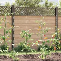 Spiraalvormige plantensteunen 50 pcs Zilver 150 cm