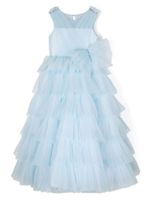 MARCHESA KIDS COUTURE robe sans manches en tulle superposée - Bleu