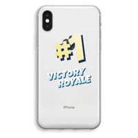 Victory Royale: iPhone XS Transparant Hoesje